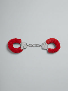 Playful Heavy Duty Furry Handcuffs by Bound to Play in vibrant pink, enhancing intimacy and fun.