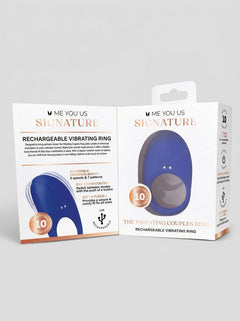 Me You Us Signature The Vibrating Couples Silicone Cock Ring with smooth phthalate-free finish, vibrating couples cock ring