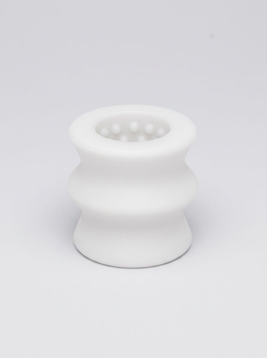 Me You Us Signature The Silicone Oral Dual Ended Stroker, white luxury dual ended stroker product detail