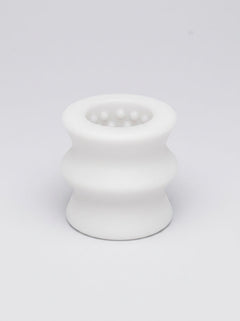 Me You Us Signature The Silicone Oral Dual Ended Stroker, white luxury dual ended stroker product detail