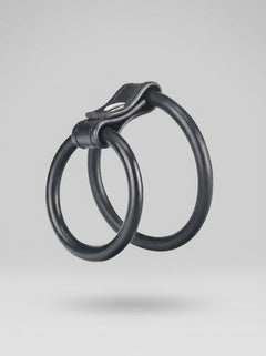 C&B Gear by Blue Line Duo Cock & Ball Ring, a luxurious dual cock and ball ring designed for enhanced performance and pleasure.