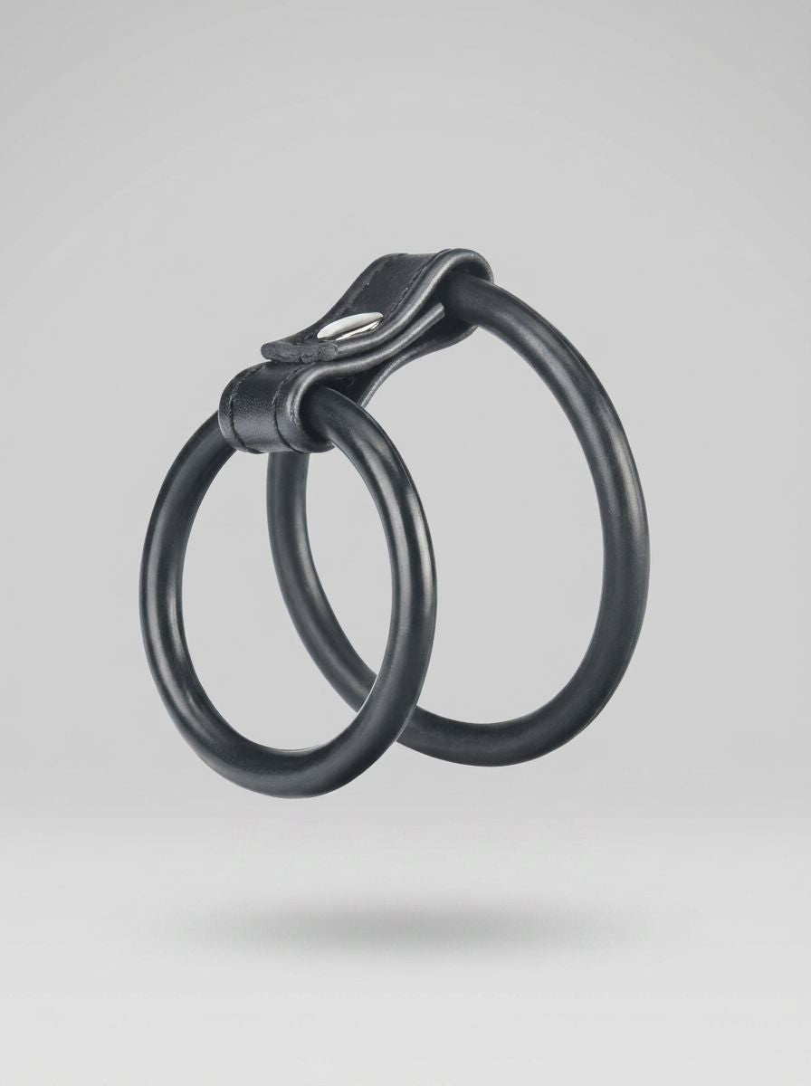 C&B Gear by Blue Line Duo Cock & Ball Ring, a luxurious dual cock and ball ring designed for enhanced performance and pleasure.