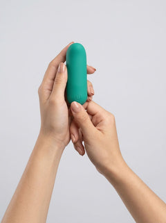 Me You Us Signature The Contour Silicone Bullet Vibrator in black, sleek silicone bullet vibrator