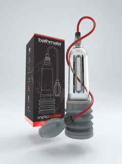 Clear Bathmate Hydroxtreme 9 penis pump from Pumps & Enlargers line, featuring transparent design and ergonomic shape for effective use.