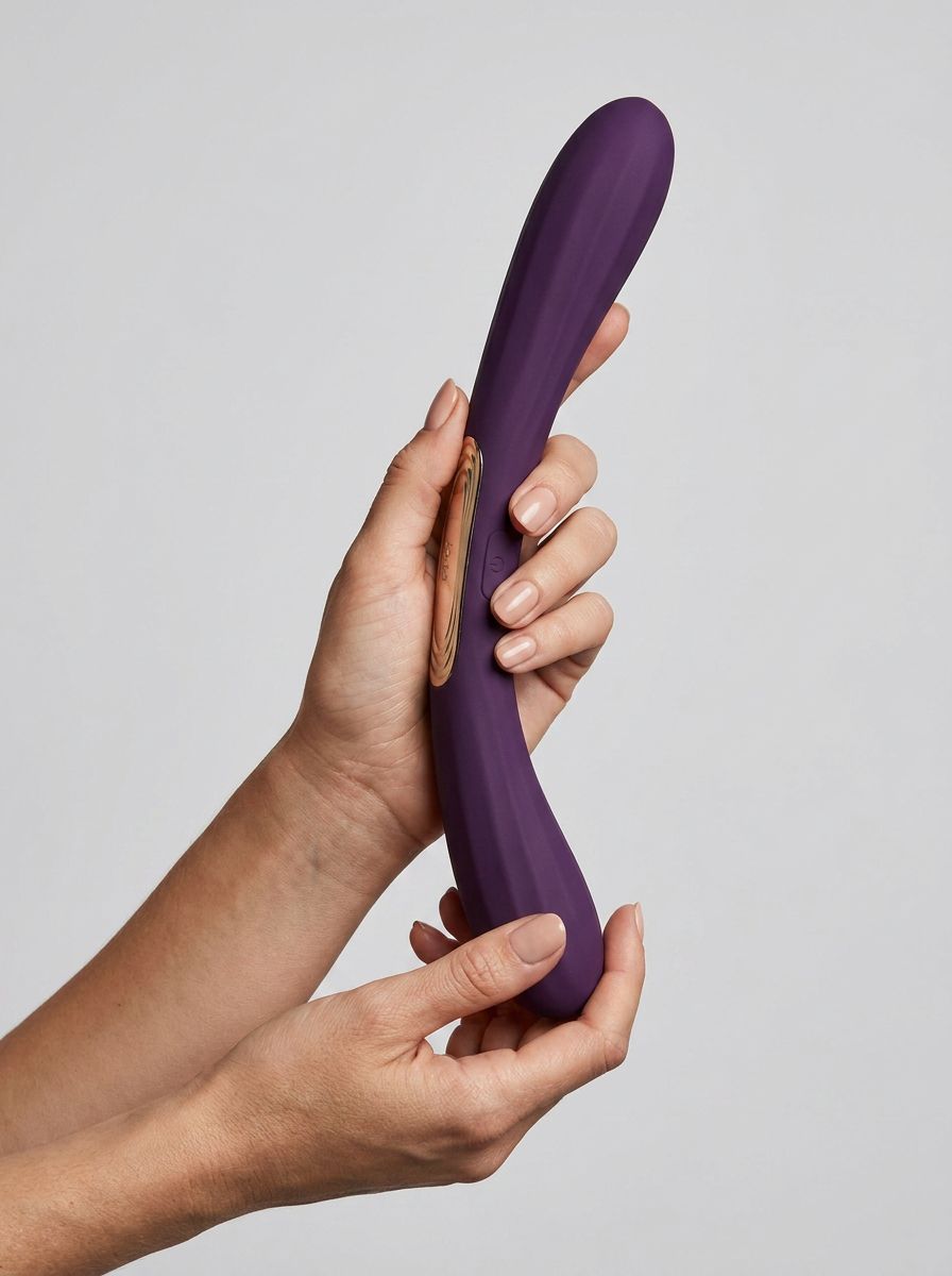 Lelo Boomerang Dual Ended App Control Vibrator with 8 Vibration Settings & Sensory Rib Texture, Waterproof