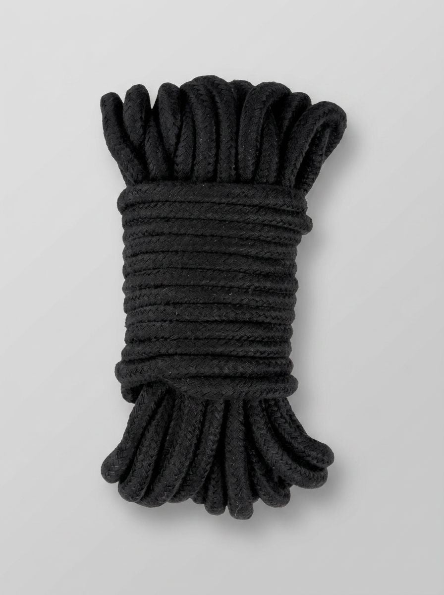 Soft cotton bondage tie rope by Me You Us, 10 meters, ideal for bondage and restraint play, shown coiled in the image.