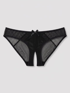 Sophisticated Rene Rofe Crotchless Fishnet Panty, designed with exquisite fishnet fabric for a sensual and elegant look, embodying luxury lingerie.