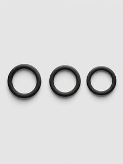 Me You Us Signature The Chubby Silicone Cock Ring 3Pc Set, graduated cock ring set display