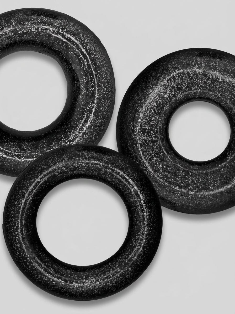 Luxury Oxballs Cockpack Multi Design 3 Pack Cock Ring Set showcasing three unique styles, including fatty, skinny, and grippy-fit rings, perfect for enhancing intimate experiences.