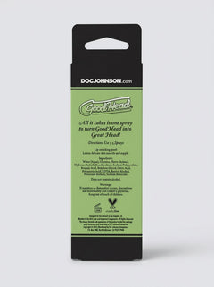 GoodHead Juicy Head Cocktails Dry Mouth Salivating Oral Spray Mojito product packaging rear view