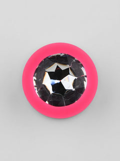 Toosh Silicone Butt Plug with Clear Gem Base - 3 colours and 3 sizes available, elegant silicone butt plug for partner play