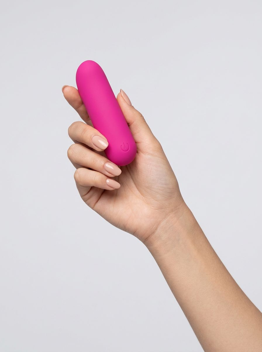 Me You Us Signature The Contour Silicone Bullet Vibrator, elegant close-up of the smooth bullet vibrator design
