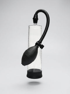 Elegant presentation of the Me You Us Pumped Up Clear Suction Penis Pump highlighting its luxurious design for size enhancement and improved erections.