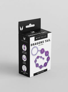 Me You Us Dragonz Tail Anal Beads Violet - Stunning violet anal beads offering a luxurious touch for ultimate intimacy and excitement.