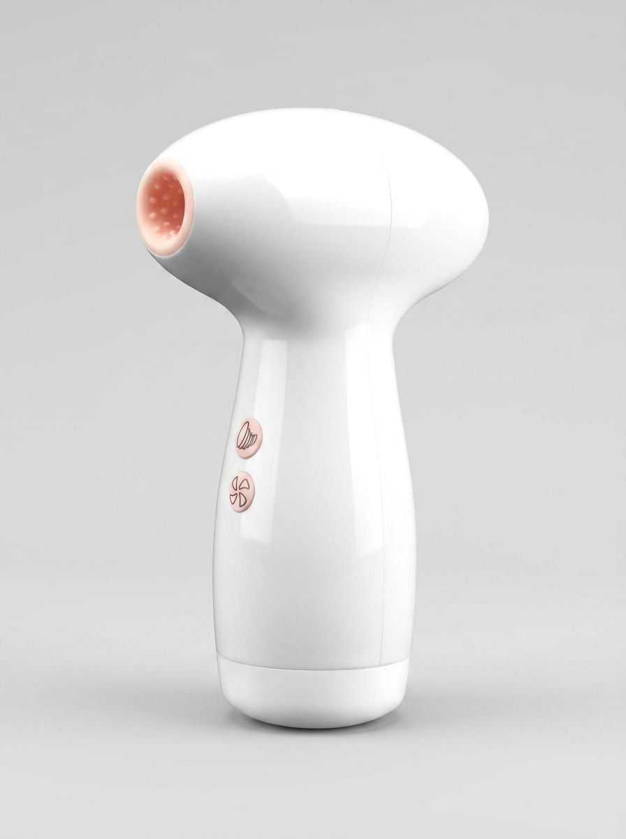 Loving Joy 2-in-1 clitoral suction and vibrator toy with sleek design, showcasing dual stimulation features.