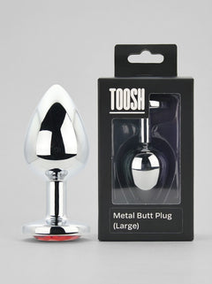 Toosh Metal Butt Plug With Gems - Aluminium Alloy, Jewelled Base, Beginner Friendly metal butt plug in small size