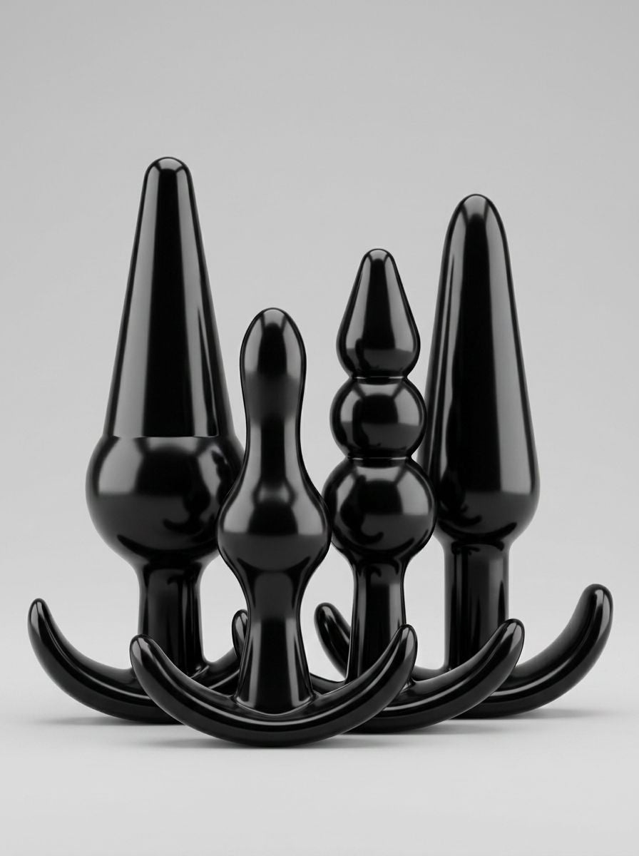 Loving Joy Butt Plug Beginner Training Kit - Black/Purple