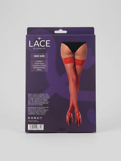 Alluring Lace by LJ Fishnet Thigh High Stockings with Rhinestones, designed to create an unforgettable style statement.