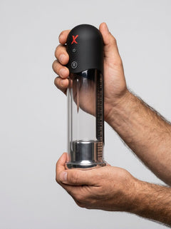 Pipedream PDX Elite Blowjob Power Pump automatic suction penis pump with clear cylinder and control valve for enhanced performance