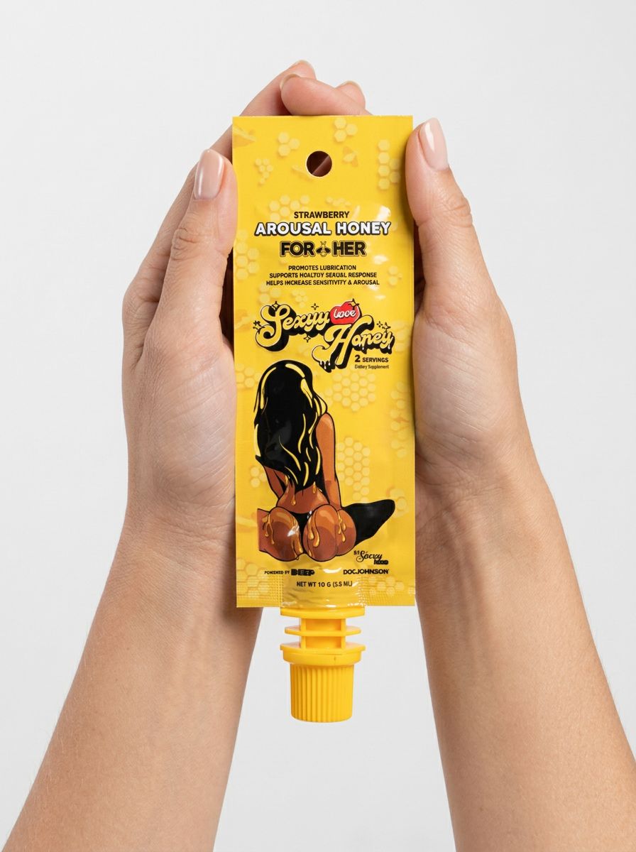 Sexyy Red Hers Honey Arousal Honey 10g per pack - 2 servings Strawberry, luxury wildflower arousal honey with botanical ingredients