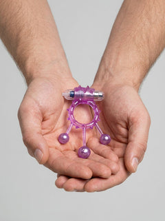 Ball Banger Vibrating Cock Ring with Removable Bullet - The premium vibrating cock ring featuring a removable bullet vibrator, crafted from high-quality latex and phthalate-free silicone for safe and enjoyable exploration.