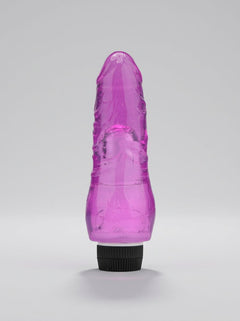 Loving Joy 7-inch realistic purple dildo vibrator with multi-speed settings, designed for adult pleasure and intimate use.