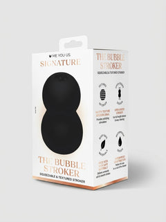 Me You Us Signature The Bubble Dual Ended Stroker highlighting the textured internal stroker details