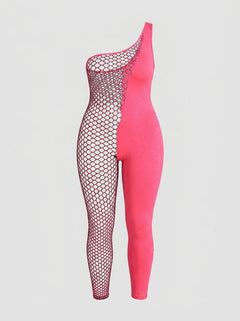 Fantasy Lingerie Glow Hyperdrive UV Reactive Rhinestone Bodystocking arranged elegantly, highlighting its curve-friendly stretch fit and luxurious feel.