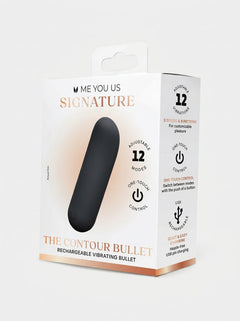 Me You Us Signature The Contour Silicone Bullet Vibrator in teal, refined external stimulation bullet vibrator
