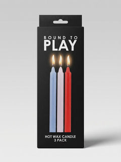 Sophisticated image of Bound to Play Hot Wax Candles Trio, illustrating the high-quality craftsmanship of these luxurious Hot Wax Candles for intimate exploration.
