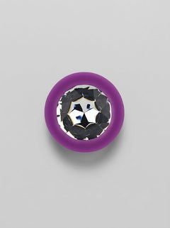 Toosh Silicone Butt Plug with Clear Gem Base - 3 colours and 3 sizes available, jewelled silicone butt plug design