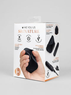 Me You Us Signature The Vibrating Open Stroker vibrating stroker product view in classic black
