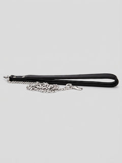 Close-up of the soft nubuck handle of the BOUND Leather Leash, showcasing luxury comfort and grip for enjoyable outdoor adventures.