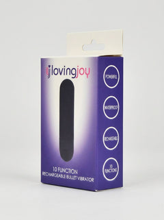 Loving Joy 10 Function Waterproof Rechargeable Bullet Vibrator in a stylish setting, epitomising luxury and versatility for intimate experiences.