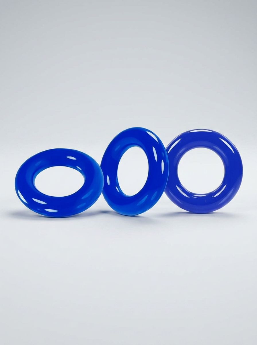 Oxballs Willy Rings 3-pack of super stretch cock rings, shown in black, designed for enhanced pleasure and comfortable fit.