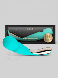 LELO Cordless Rechargeable Smart Wand 2 -Large - Deep Rose or Aqua