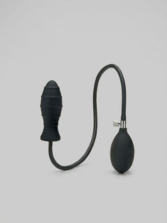 Elegant design of the Me You Us Inflatable Ribbed Silicone Anal Butt Plug showcasing the inflatable anal plug's ribbed texture for enhanced stimulation.