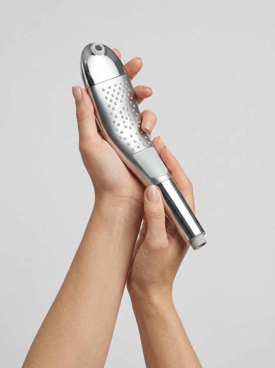 AquaPulse Trio 3-in-1 Shower Massager Stimulator, a luxurious shower massager with interchangeable attachments.