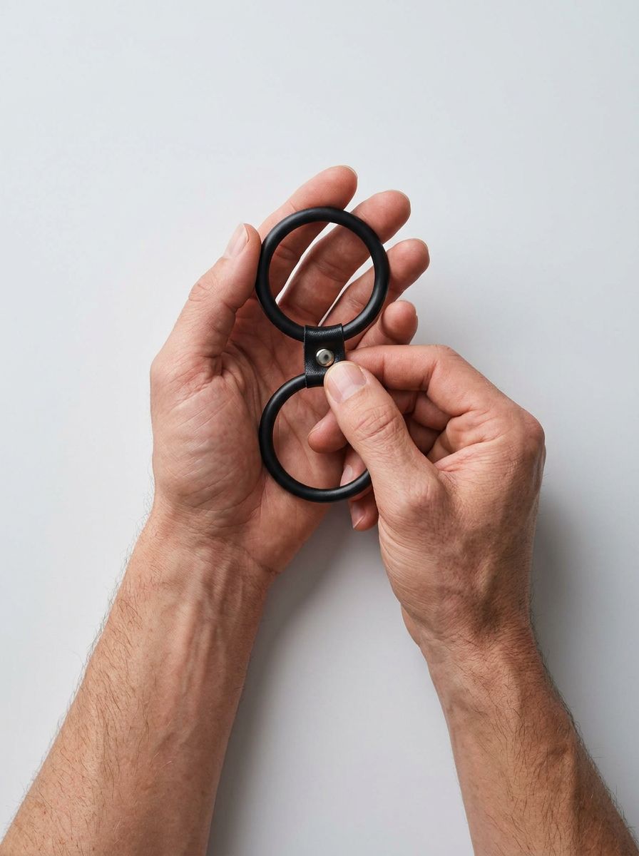 Dual silicone cock and ball ring by Me You Us, designed for enhanced performance and comfort, with sleek black silicone construction.