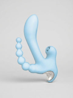 Close-up view of the Sky Cirrus Three Way Vibrator, showcasing its sophisticated ergonomic shape, ideal for 3 in 1 multi-point pleasure.