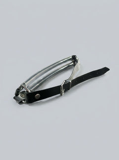 Refined Kiotos Leather & PVC Bit Gag incorporating high-quality PVC rods bit gag components