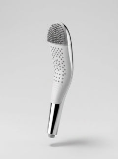 Premium shower massager with 4 water spray modes, featured in the AquaPulse Trio 3-in-1 Shower Massager Stimulator.