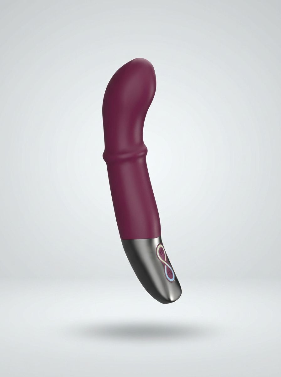 Purple ABS Titanz Licking Motion Rechargeable Vibrator, sleek design and textured surface, perfect for intimate pleasure.