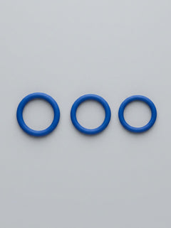 Me You Us Signature The Chubby Silicone Cock Ring 3Pc Set, compact cock ring set for intimate play