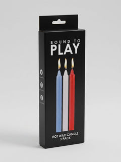 Luxe setting featuring Bound to Play's Hot Wax Candles Trio, capturing the essence of indulgence and sensuality that Hot Wax Candles bring to intimate moments.