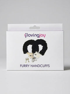 Artistic display of Loving Joy Furry Handcuffs, illustrating the elegance and indulgence they bring to intimate moments, designed for the passionate user.