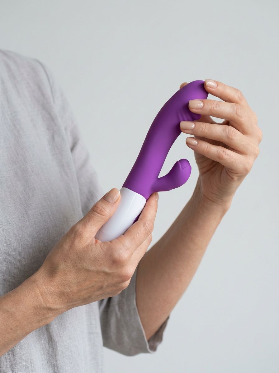 Loving Joy Jessica Rabbit semi-realistic rabbit vibrator with 10 functions, slimline design, 19cm length, featuring dual stimulation.