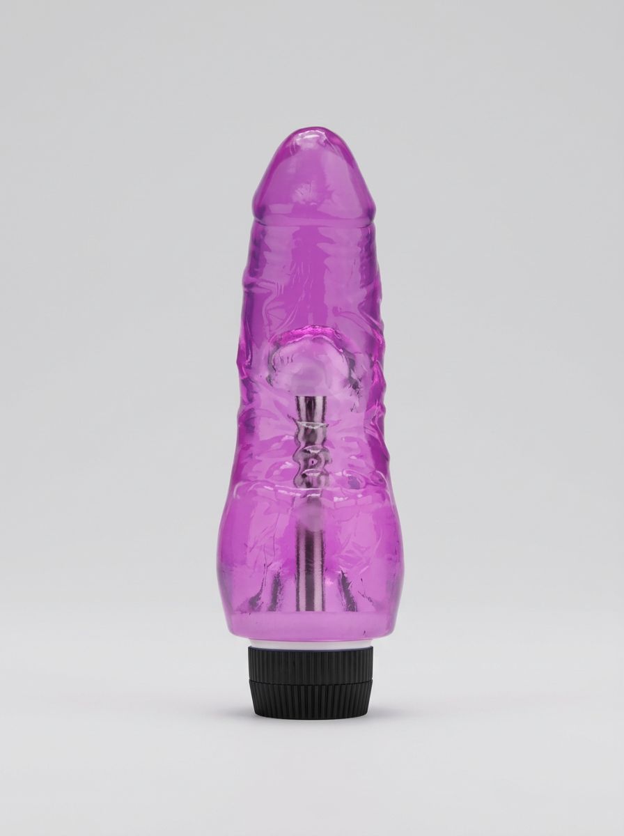 Loving Joy 7-inch realistic purple dildo vibrator with multi-speed settings, smooth texture, and lifelike design.
