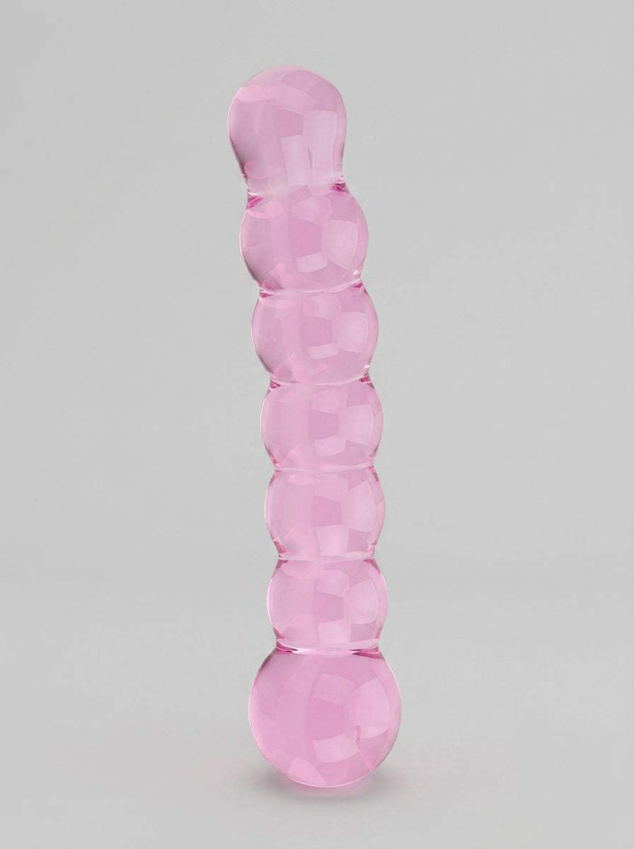 Elegant Spectrum Ribbed Glass Dildo showcasing luxurious ribbed design for heightened pleasure.