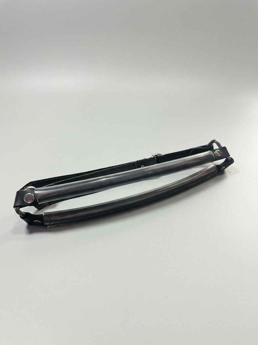 Luxurious Kiotos Leather & PVC Bit Gag featuring premium PVC rods bit gag design